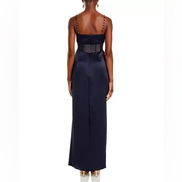 AQUA
Long Satin Illusion Maxi Dress - Exclusive - Picture 3 of 16